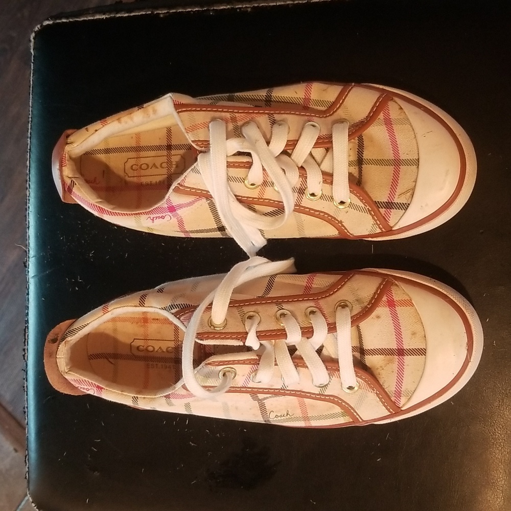 **OPEN TO OFFERS** Coach Barrett Sneakers - Size 8 - Checkered